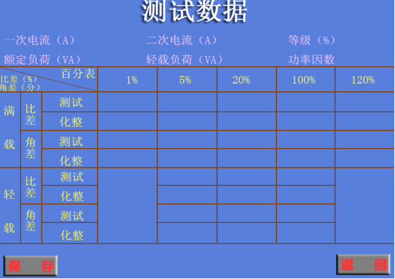 電流互感器現場校驗儀界面