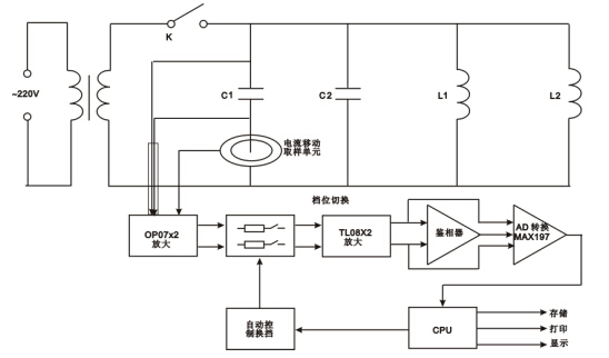 全自動(dòng)電容電感測試儀工作原理圖