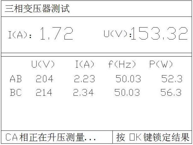 三相測量過程